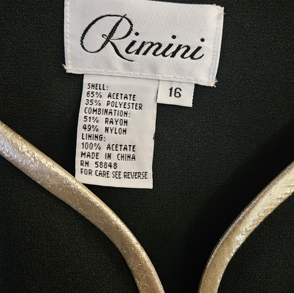 Vintage Rimini/Neiman Marcus jacket/gold trim Plus Sz - Picture 3 of 5